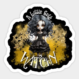 A Little Yellow Goth Witchy Sticker